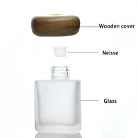 Emballage personnalisé, flacons diffuseurs d'air frais vides, boîte en verre de luxe, bâtonnets en rotin, impression sur écran, écologique