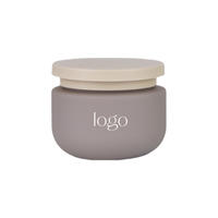 Pot en plastique vide pour crème capillaire, en HDPE gris vert, à large ouverture, pour gommage facial à l'aloe vera, 200g, 250g, 300g, 400g, 500g