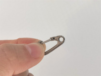 Mousqueton miniature de 26 mm en acier inoxydable 304 de haute qualité, petite taille, attache rapide à ressort, connexion par corde, finition unie, résistant à la corrosion