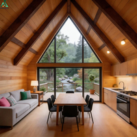 ANCSEM Ventes Chaudes Maison Préfabriquée de Luxe Scandinave au Design Moderne, Cottage Triangulaire à Cadre en Aluminium pour les Vacances