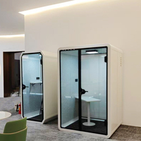 Cabina Acústica Portátil Insonorizada para Reuniones, Compacta, para Grabación de Podcasts y Llamadas Telefónicas Privadas