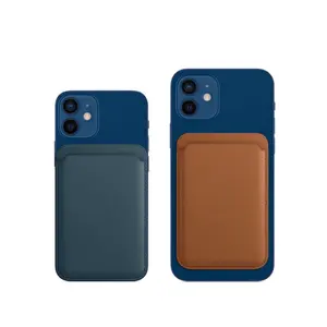 Soporte para tarjetas de teléfono, accesorios de cartera de cuero, funda de teléfono magnética para Iphone 12 Pro Max de Magsafe