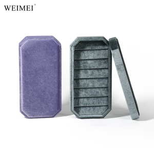 WEIMEI boîte à bijoux en velours de luxe pour bague boucles d'oreilles clous d'oreille organisateur de stockage femmes cadeaux - Product Image 1