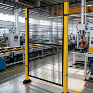 Clôture robotisée en acier au carbone de norme européenne |   Système modulaire extensible avec revêtement en poudre, bras robotique, enclos de sécurité, 1,8 m - Product Image 1