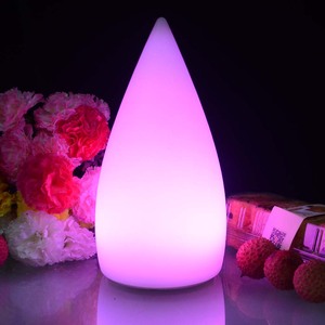 Decorative Portable Luminaire Restaurant Cordless Rechargeable <strong>Wireless</strong> PE Plastic Led Table <strong>Lamp</strong> Light Night <strong>Lamp</strong> - Product Image 1