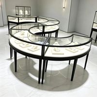 Vitrine à bijoux moderne de luxe avec éclairage LED, verre trempé, construction en bois massif