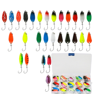 12 pz/43 pz Micro cucchiaio scatola di <span class=keywords><strong>esche</strong></span> a gancio singolo <span class=keywords><strong>trota</strong></span> Area gioco di colata in metallo cucchiaio 2g-5gmix <span class=keywords><strong>esche</strong></span> da pesca a cucchiaio ultraleggeri - Product Image 1