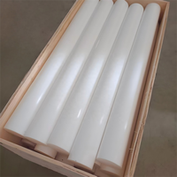 Varilla de PTFE Sólida Redonda Virgen Pura de Baja Fricción y Resistencia a la Corrosión, Varilla/Barra de PTFE Moldeada/Extruida para Sellado Industrial