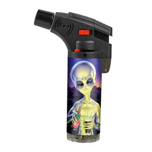 2025 New Arrivals Custom Design Windproof Saucer Mens Cigarette Refill Portable <b>Powerful</b> Flame Wholesale Slant <b>Torch</b> Lighter - Product Image 4