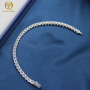 Custom 10k Gold Bracelet 6-9inches 3mm 10k Solid Gold VVS Lab Grown Diamonds Hpht Tennis Link Chains Bracelet <b>for</b> Women <b>Men</b> - Product Image 2