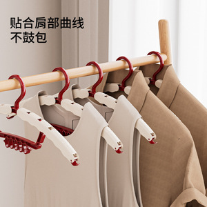 Multifunctional Folding Clothes Rack With Shoe Holder Hook Type For Home Dormitory Storage Rectangle Shape Creamy White Rose Red - Product Image 5