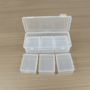 Transparent Plastic Storage <b>Box</b> 17.2x7.8x5cm With 3 <b>Removable</b> Compartments For Jewelry Tools Fishing Gear Organizer - Product Image 1
