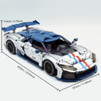 Guly 10656 Nuevo MOC Superauto Aerodinámico Escala 1:8 3998 Piezas Bloques de Construcción Mecánicos Kit Coleccionable DIY para Aficionados Adultos