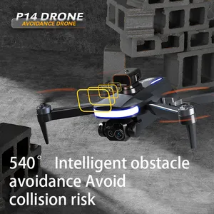Drone professionnel P14max avec moteur sans balais, double caméra SD 480P, hélicoptère RC, jouet cadeau pour enfants - Product Image 5