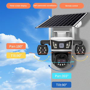 Caméra solaire à 3 objectifs avec vision nocturne, 6MP, batterie 8000mAh, caméra de sécurité sans fil extérieure PTZ - Product Image 2