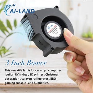 Quạt Turbo DC không chổi than 60mmx60mmx28mm 6028 0.16A DC12V/24V, quạt thổi, quạt làm mát máy tạo độ ẩm, OEM ODM nhựa - Product Image 3