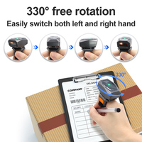 Escáner de Código de Barras Xincode Ring Handy, Lector de Códigos de Barras 2D de Dedo para Inventario, Mini Escáner de Código QR Inalámbrico Portátil de Bolsillo