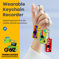 Mini caméra sans fil rétro de poche, porte-clés, caméra espion numérique pour enfants, 1080p, 130° grand angle, 1 Go, fente pour carte micro SD intégrée