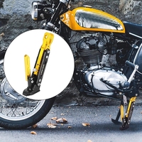 YOUME Support de pied de moto en métal CNC réglable à 8 couleurs Support latéral durable Support résistant aux coups de pied Systèmes de carrosserie de motos