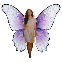 Meilleure vente 2026 : Guirlande décorative en forme d'ailes de papillon, toile de fond féerique pour fêtes en extérieur et festivals, bannière décorative, impression de drapeaux (sans impression)