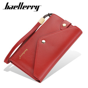 กระเป๋าสตางค์ใบยาวสำหรับผู้หญิงแบรนด์ Baellerry ทำจากหนัง PU แบบอเนกประสงค์ พร้อมซิปและสายคล้องข้อมือ สีพื้น ใช้ได้ทุกวัน - Product Image 2