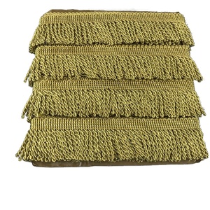 Ultramarine Màu Xanh 6 Cm 2.5 Inch Vàng <span class=keywords><strong>Fringe</strong></span> <span class=keywords><strong>Trim</strong></span> 12 Yard Giá Trị Gói Cho Hàng May Mặc Giày Túi Trang Trí - Product Image 2