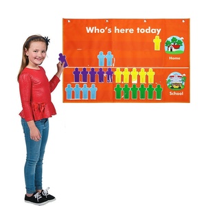 Carte de gestion des présences scolaires à insérer, pour la gestion des présences des élèves, en polyester, pour nourrissons et tout-petits - Product Image 1