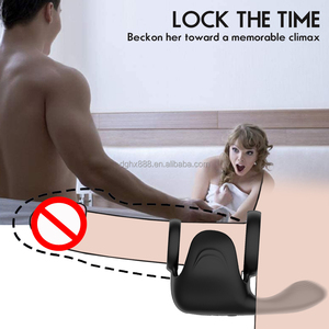 Massaggiatore in Silicone impermeabile, anello di ritardo maschile, giocattolo di masturbazione maschile, funzione di massaggio prostatico vibratore - Product Image 6