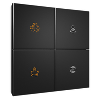 Interrupteur intelligent Laffey D89, norme européenne KNX, 4 boutons poussoirs, couvercle métallique 86x86mm, 24V DC, pour système d'automatisation domestique