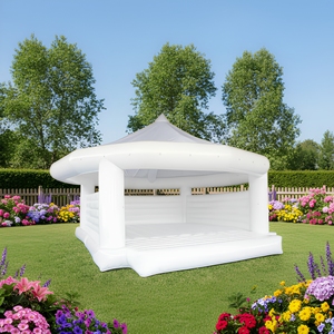 Hermoso Castillo Inflable Blanco para Bodas, Casa <span class=keywords><strong>de</strong></span> Brinco Grande <span class=keywords><strong>de</strong></span> PVC, Trampolín para Niños y Adultos, Eventos y Fiestas <span class=keywords><strong>de</strong></span> Bodas - Product Image 1