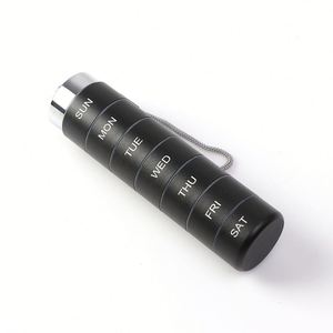 Pastillero de Viaje Semanal y Diario de Alta Calidad, Organizador de Pastillas de Aluminio Impermeable, Estuche Metálico para Medicamentos, Pastillero Portátil de Metal - Product Image 2