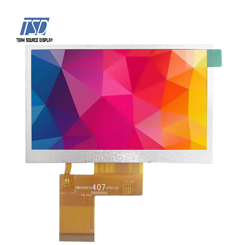 Panneau d'écran tactile de 4.3 pouces Résolution 480xRGBx272 Interface RVB ST7285B-G4-CT Driver IC