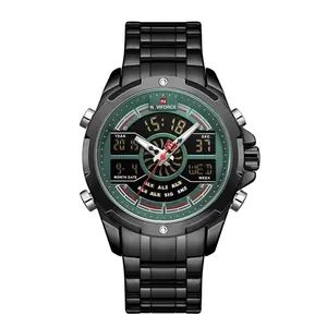 NAVIFORCE NF9170魅力奢华日本双机芯石英数字手表原装男装手表