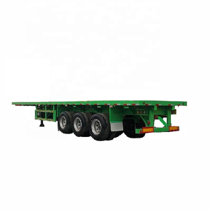 Nuevo Semirremolque de Plataforma Plana de Acero de 3 Ejes y 40 Pies con Suspensión Neumática, Resistente, a Bajo Precio, en Oferta, Personalizable - Product Image 1
