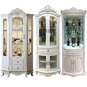 Châu Âu Đen Sồi Cà Phê Thanh Phòng Khách Đồ Nội Thất Bằng Gỗ Sang Trọng Sàn Tủ Rượu Giá Màu Đỏ Nhà Bếp Tủ Góc - Product Image 3