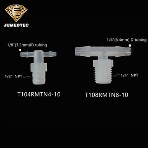 Y tế PP 1/8 "NPT nữ chủ đề để 1/<span class=keywords><strong>4</strong></span>" hose barb TEE hình dạng ren Phụ Kiện đường ống nữ chủ đề khuỷu tay để barb Ống phù hợp - Product Image 4