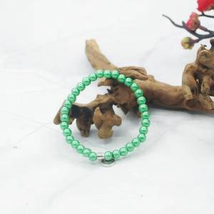 Bracelet élastique Tasbih Olivet brillant résistant à la décoloration, 6 mm, 33 perles, bijoux de prière islamique avec pompons, style ethnique - Product Image 1