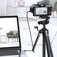 SAMZHE Adaptador de Cable Mini HDMI a HDMI 4K Chapado en Oro, Convertidor Mini HDMI HD para Cámara DSLR, Tablet, PC, TV, Proyector, Monitor
