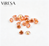 Piedras de Moissanita Opalescentes de Color Naranja Creadas en Laboratorio, Corte Brillante de 0.7-9 mm, 1 Quilate, Sueltas, Certificadas por Terceros, Marca Viresa