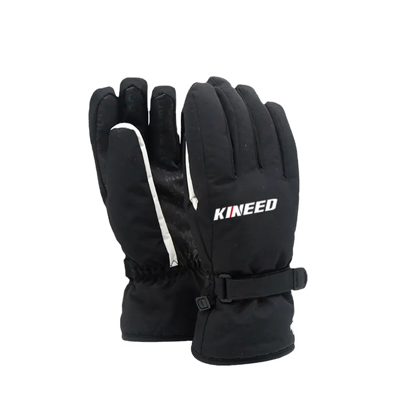 Hot Sale PU Leather Winter Sports Windproof And Waterproof Ski Warm Gloves For Men