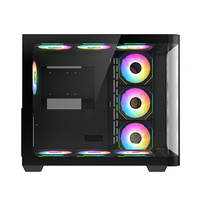 Boîtier ATX AntarcChill Factory OEM avec panneau en verre trempé incurvé, boîtier de jeu pour ordinateur de bureau de taille moyenne, boîtier PC, cabinet CPU