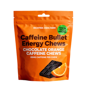 Gomitas Energéticas de Chocolate y Naranja con 85 mg de Cafeína, Masticables con Cafeína para Ciclismo y Deportes de Resistencia - Product Image 6