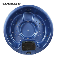Grande baignoire ronde d'extérieur SPA Bain à remous autoportant Bain hydro-massage Spa 4 personnes Bain tourbillon à jet d'air pour quatre adultes
