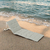 Chaise de plage Oxford pliable et portable pour l'extérieur, avec dossier réglable, antidérapante, résistante à l'humidité, design métallique moderne