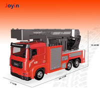 Camion de pompiers avec échelle aérienne de secours, jouet de 28 cm, à friction, rouge, avec flèche télescopique, sirène, lumière et son, pour enfants de 3 ans et plus