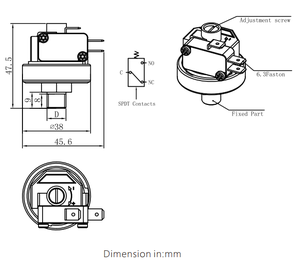 Pressostato Miniaturizzato LEFOO LF25 per Caldaie <span class=keywords><strong>a</strong></span> Vapore e Ferri <span class=keywords><strong>da</strong></span> <span class=keywords><strong>Stiro</strong></span> - Product Image 6
