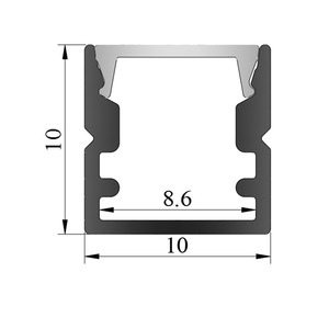 Accessoires pour éclairage linéaire LED, boîtier en alliage d'aluminium, haute luminosité, installation facile, bandes LED flexibles minimalistes à intensité variable pour - Product Image 4
