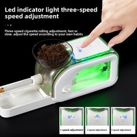 Nouvelle machine à rouler les cigarettes électrique entièrement automatique, transparente et lumineuse, à trois usages, avec fonction de tirage manuel