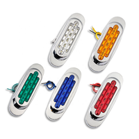 Feux latéraux électroplaqués 16 LED, feux arrière latéraux, feux latéraux pour camion 12V, feux indicateurs de largeur
