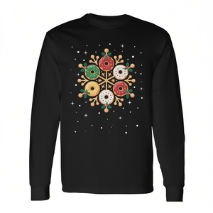 Camiseta Navideña de Manga Larga con Diseño de Copo de Nieve para las Fiestas - Product Image 2